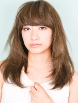 パティオン(PATIONN)&nbsp;スモーキーアッシュの無造作ニュアンスラフセミロング