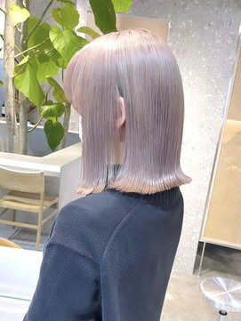 サンク 原宿 表参道(cinq) ミルクティーベージュダブルカラーインナーカラーケアブリーチ