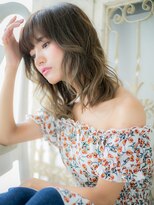 クオーレ ヘア アンジュ 水戸店(CUORE HAIR ange)&nbsp;水戸/イルミナカラー/こなれミディ/大人かわいい/ネビージュb