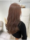 アッシュベージュ/巻き髪/ロングヘア