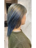 似合わせくびれグラデーションカラー小顔カットインナーカラー
