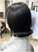 ウルツヤ切りっぱなしボブ/ストレートでもかわいい/春日部
