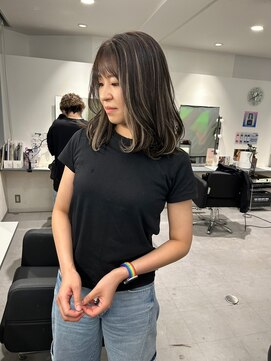 キング 梅田(K!ng) 【梅田】ハイライトカラーホワイトハイライト髪質改善カラー