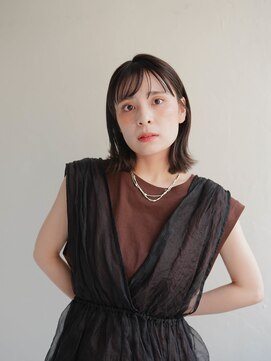 ムク 甲府(muku.) 前髪/マチルダボブ/ピンクベージュインナー/グレージュ[甲府駅]