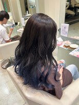 カイム ヘアー(Keim hair) 裾カラー/グラデーションカラー/ブルーブラック/透明感/ネイビー