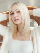 アンスリウム 吹田(Anthurium)&nbsp;ミディアムレイヤー/大人可愛い/髪質改善/シースルーバング