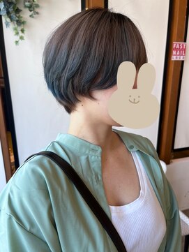 サラビューティーサイト 志免店(SARA Beauty Sight) 【あんstyle】ショート&裾カラーでデザインカラー!