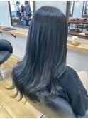 オリーブベージュ インナーカラー ロング