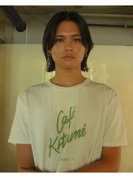 ノラジャーニー(NORA Journey) メンズボブウルフメンズミディアムレイヤーカットメンズウルフ