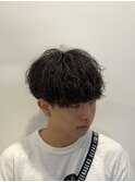 波巻きツイストスパイラルMIX 刈り上げマッシュ