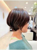 大人可愛いくびれボブ丸みショートボブカット20代30代40代