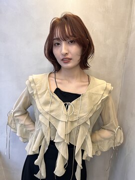 ロンドプロフィール 浦和(Lond profil) 顔まわりレイヤー外ハネ韓国風ヘア髪質改善浦和ボブ