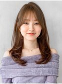 愛され美髪くびれヘアくせ毛風カールセミディミニウルフ前髪
