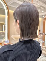 サンド 名古屋(sand)&nbsp;ホワイトグレージュミニウルフデジタルパーマチェリーブラウン