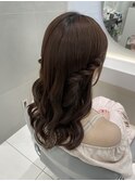 【新宿駅/新宿三丁目/ヘアセット/ねじりハーフツイン】
