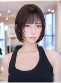 ショート/レイヤーボブ/顔周りレイヤー/黒髪