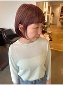 大人可愛い20代30代40代前下がりショートボブ丸みショート◎