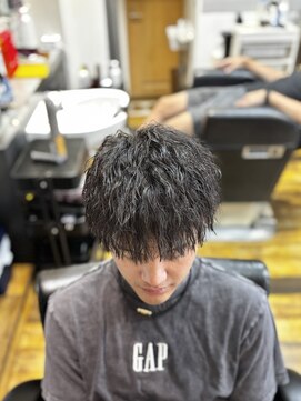 ツイストスパイラル/浦安/メンズパーマ/波巻きパーマ/理容室