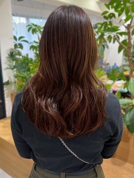 ロング ナチュラルブラウン 髪質改善トリートメント 20代 30代