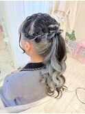 【大阪・梅田ヘアセット】サイド編み込みポニーテール