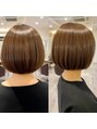 トゥルーブ バイ ファースト 富沢店(trove by first)&nbsp;丸みボブ。シルエットとラインにこだわってカットしています。