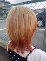アース 郡山コスモス通り店(HAIR&MAKE EARTH)&nbsp;ゴールド×オレンジ裾カラー