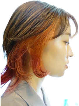 トップス TOPS 暖色グラデインナーカラー