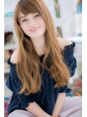 大人ガーリー♪オレンジカラードール風ロングa1