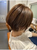 20代30代グレーベージュショート