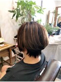 ショートボブ×ハイライト