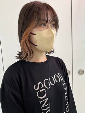 デート 下北沢(DATE) ダブルカラーオレンジベージュカラーケアブリーチハイトーン