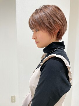 ヘアープレイス ヴィブ(hair place VIVE) ピンクベージュ ショートボブ