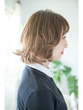 ニコ(NiCO) 【NiCO 八戸】伸ばしかけ くせ毛風 カール フェミニンボブ ♪