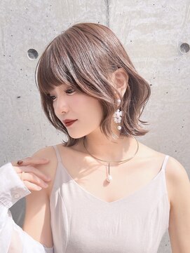 ロンド ジュルード 名古屋(Lond jeloud) 韓国風 レイヤーカット ケアブリーチ 学割U24 ダブルカラー 542