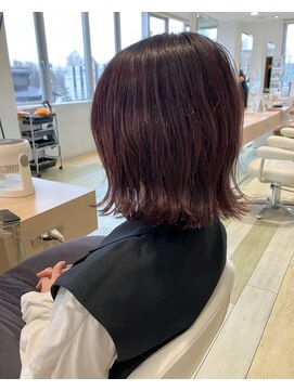 ヘアークラフト アニー 南郷18丁目店(HAIR CRAFT Annie) 外ハネボブ×ピンク