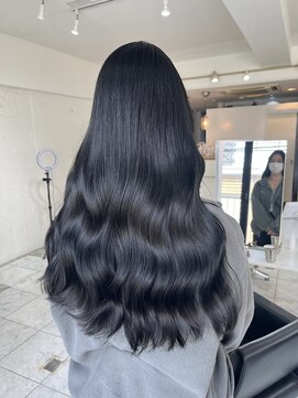 ブレンド 渋谷(BLend) 【Blend渋谷】大人気透明感ブルーブラックカラー　髪質改善