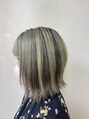 ビューティーサロン カワチ 中庄駅前店(Beauty Salon KAWACHI) ミルクティーアッシュのぱっつんボブです。