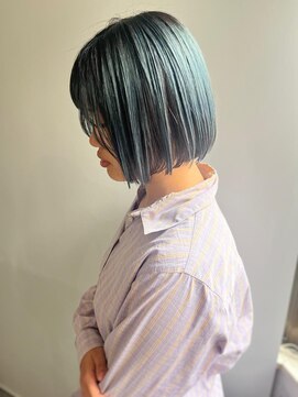 エル セルカ 高田馬場(el CERCA) アンブレラカラー×グリーンブルー×ボブ