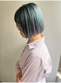 アンブレラカラー×グリーンブルー×ボブ