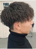 奈良men's強め縦落ちツイストスパイラルパーマ