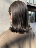 グレージュカラーグレーアッシュオリーブ韓国前髪甲府美容室