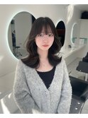 ミディアムレイヤー[韓国ミディ/くびれ巻き/韓国ヘア]