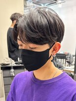 センターパートニュアンスパーマ韓国カルマパーマコンマヘア
