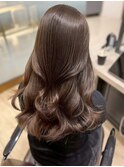 ショコラブラウン 艶髪 髪質改善トリートメント くびれ巻き 20代