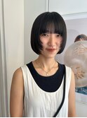 【表参道sheta小林】顔まわりレイヤー黒髪ボブ暗めカラー