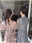 姉妹でヘアアレンジ