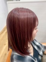 ヘアーブランドジン ティアラ(HAIR BRAND Jin Tiara)&nbsp;顔まわりレイヤー×ピンクブラウン【松山美容室】