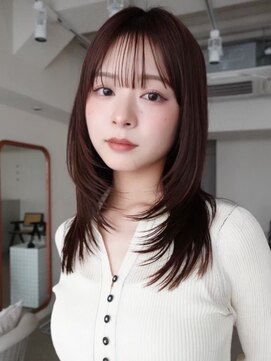 フォト 新宿三丁目(foto) 顔まわりレイヤー×シースルーバング