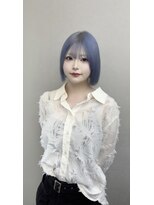 エミーバイモアムー(Emmie byMoremuu)&nbsp;【あいり】透明感ブルーラベンダー×ぱつっとボブ