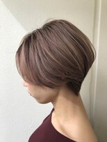 ナンバー ブラオ 名古屋栄(N° blao) 大人可愛い20代30代40代小顔ワンサイドショートボブ丸み前下がり